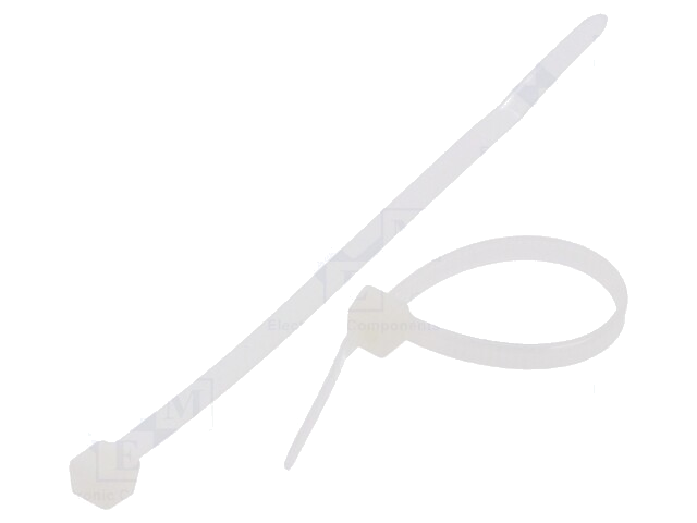 Kabelbinder; L: 100mm; W: 3,6mm; polyamide; 177N; natuurlijk Kabelbinder; L: 100mm; W: 3,6mm; polyamide; 177N; natuurlijk